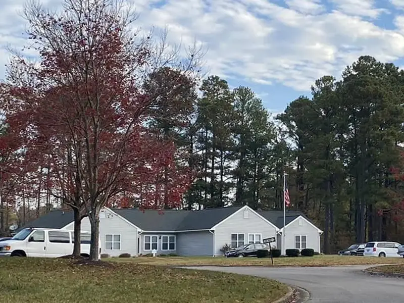 Good Neighbor Village campus with leaves changing color